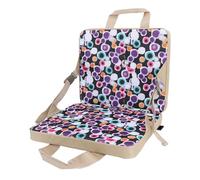 BAFOVY Cuscino da Stadio Pieghevole, Cuscino da Stadio Portatile Oxford 600D 38 X 32 Cm, Sedile Floreale Spesso con Supporto per la Schiena, Design Facile da Piegare per Tribuna da Pesca in (Viola