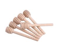 BAFOVY di Legno Dipper, Mini Barattolo da 50 Pcs a Canna di Erogazione, Scanalature Profonde, Realizzato in Legno Alimentare, Facile da usare. Ideale per (Squisito 10 cm)