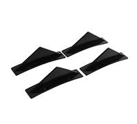 BAFOVY Diffusore Paraurti Posteriore ABS Spoiler Paraurti Posteriore Nero Lucido 4 Pezzi Design Curvo a Pinna di Squalo con Nastro Adesivo e Viti 15 X 5 X 3 Cm Universale per Auto