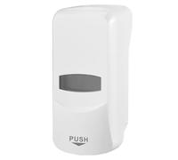 BAFOVY Dispenser di Sapone Manuale, Bottiglia Trasparente da 1 L con Doppia Testa della Pompa a Prova di Perdite e Design con Serratura per Montaggio a Parete, per L’erogazione di (WHITE)