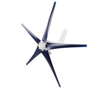 BAFOVY Eoliche da 200 W Kit Generatore Eolico in Lega e Plastica 5 Pale Velocità del Nominale 12 M/s 12 V 24 V 48 per Barche Case Mobili Cabine e Terrazze (24V)