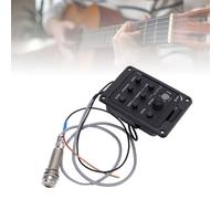 BAFOVY Equalizzatore Preamplificatore per Chitarra Sintonizzatore Preamplificatore EQ per Chitarra con Pickup Integrato Controllo Feedback EQ a 3 Bande per le Prestazioni Pratiche