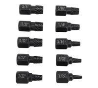 BAFOVY Extractor a Vite 10 Pc Set di Bullatore di Rimozione della Vite Danneggiata Set 1/8 Pollici a 13/32in CR V Scanalatura a Spirale Esagonale in Acciaio per Manutenzione Meccanica