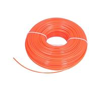 BAFOVY Filo per Tagliabordi da 100 M Filo Quadrato per Taglio in Nylon da 2,4 Mm per Decespugliatore a Benzina, Cavo di Ricambio Arancione con Tagli Puliti Caricamento Facile per la Rifinitura del