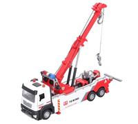 BAFOVY Giocattolo per Camion con Gru in Scala 1:32, Veicolo da Costruzione in Lega con Luci e Suoni, Braccio Rotante a 360 Gradi per Bambini