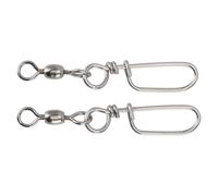 BAFOVY Girelle da Pesca Girelle da Pesca con Cuscinetti a Sfera in Acciaio Inossidabile 2 Pezzi 14 X 85 Mm Rotazione a 360 Gradi con Chiusura Rapida a Scatto per Pescatori d'Acqua Dolce e Salata