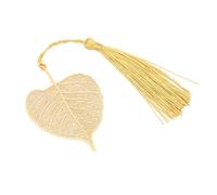 BAFOVY Gold Metal Bookmark, Segnalibro di Foglie di Metallo Sottile e Leggero Realizzato in Ottone Premium con Nappe, Squisita Decorazione per gli Amanti dei Libri, Ideale per Leggere Libri e Regali