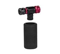 BAFOVY Gonfiatore per Pneumatici di Bici a CO2, Ugello a Gonfiaggio Rapido per Bici da Strada e da Montagna, Compatibile con Valvole USA e Francesi, Riconoscimento Automatico, Con (rosso)