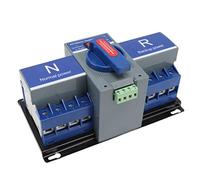 BAFOVY Interruttore di Trasferimento Automatico a Doppia Alimentazione Alloggiamento PC Interruttore di Trasferimento Automatico 4P AC400V con Controllo Manuale Protezione da Sovraccarico per Banche