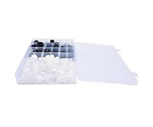 BAFOVY Kit Assortimento Copridadi Esagonali, Copribulloni da 300 Pezzi per M4 M5 M6 M8 M10 M12, Cappucci per Viti a Cupola e Neri, Protezione Antiruggine e Abrasione, per Elementi di Fissaggio di