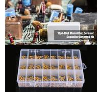 BAFOVY Kit di Condensatore in Ceramica 1200pcs Assortimento di Condensatori Monolitici per Professionisti Elettronici o Appassionati, Compatta e Ad Alta capacità, Comoda Stoccaggio con Scatola