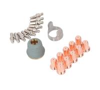 BAFOVY Kit Punta Elettrodo per Taglierina Al PT 60 Set di Materiali di Consumo in Ottone 22 Pezzi con Guida di Supporto per Cappuccio Ugelli Elettrodi per Riparazione e Sostituzione della Torcia per
