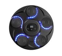 BAFOVY Macchina da Boxe Musicale con, Allenatore di Boxe Montato a Parete in ABS PU con Display LED a 7 velocità per Allenamento di Reazione a Casa per Bambini e Adulti