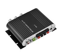 BAFOVY Mini HiFi 2.1 Amplificatore di Potenza Stereo per Bassi, Lega di Alluminio, Uscita 15 W X 2 RMS, per Auto e Casa (BLACK)