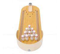 BAFOVY Mini Set da Gioco da Bowling da Tavolo, Giocattolo da Scrivania, Sport con Le, Regalo Antistress, con Struttura in Legno Sintetico per Adulti, Adolescenti e Bambini
