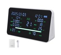 BAFOVY Misuratore della qualità dell'aria Interna 11 in 1, Rilevatore di CO2 PM2.5 con Schermo LCD, Tester Portatile per il Monitoraggio dell'ambiente Domestico e 'ufficio