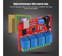 BAFOVY Modulo relè Smart Switch USB a 4, Controller relè 24 V con Connessione Stabile, Ideale per Applicazioni PC e Automazione