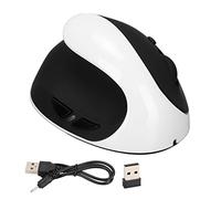 BAFOVY Mouse Verticale a Sinistra, Mouse Ricaricabile con DPI Regolabile per la Connessione USB per Laptop PC 30 Giorni, Ideale per gli Utenti per Mancini, Design Ergonomico, Facile Regolazione e (#1)
