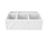 BAFOVY Organizzatore per Bustine di tè Porta Bustine di tè in Legno con Spazio Diviso per di Capsule di caffè e Bicchieri di Carta Finitura Liscia per Ufficio Stazione da (WHITE)