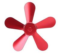 BAFOVY Pala della Ventola per Stufa a 5 Pale, Sostituzione della Pala della Ventola per Caminetto in Lega di Alluminio, Design in Metallo Leggero, Migliora la Circolazione dell'aria Calda, (rosso)