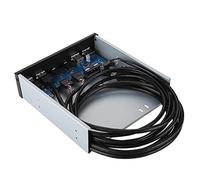 BAFOVY Pannello Frontale USB Superspeed, qualità Nuova di Zecca, Supporto HD-, Super velocità, Plug & Play, compatibilità per WinXP 2003 Vista 2008/7 32 64 Bit Mac, con Porta mic/Spk e