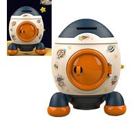 BAFOVY Piggy Bank, Cartoon Style Space Rocy Bank Bank Money Bank Money Saving Boys Girls Regali, Design per Aumentare Lo Spazio di Archiviazione, Arricchire Il Tuo Piccolo Tesoro e (Azzurro Morandi)