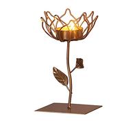 BAFOVY Porta di Candele in Ferro Dorato, Supporto di Tealight Morden per Tavolino con Design Elegante, Ideale e Decorazione per la Casa (1)