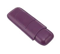 BAFOVY Portasigari Custodia da Viaggio per Sigari in Ecopelle per 2 Sigari Cucito a Mano Tasca Frontale con Taglierina Custodia Portatile Sottile per Viaggi, Feste, Uomini d'affari 18 X 6,5 Cm