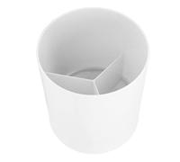 BAFOVY Portautensili, Organizer da Girevole a 360 Gradi con Base Antiscivolo e Scomparti Suddivisi per Riporre il Piano di Lavoro nel Tavolo da Pranzo di Casa (WHITE)