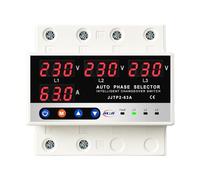 BAFOVY Protezione con Richiusura Automatica Misuratore di Protezione Limitatore di Tensione Basato su Microcontrollore 63A 100A Display Sovracorrente Sovratensione Regolabile per Case Scuole