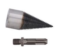 BAFOVY Punta da Trapano per Legna da Ardere in Acciaio al Carbonio per Spaccalegna con Gambo Quadrato Rivestito in Ti, Resistente all'Usura, Strumento per Spaccare Velocemente Il Tronco per la (42MM)