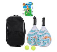 BAFOVY Racchetta da Padel per Principianti con Set da Tennis, Leggera, con Nucleo in ABS EVA, Peso Bilanciato, Impugnatura Ergonomica per Sport All’aperto, Giochi in Famiglia, Gio (Blu Arancio)