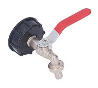 BAFOVY Raccordi per Contenitori IBC in Ottone, Adattatore per Valvola IBC, Uscita Acqua 1/2 Pollice, Filettatura Grossa S60X6, 60 Mm con Guarnizione in Gomma Resistente per Serbatoio