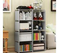 BAFOVY Scaffale per Libreria Modulare a 5 Livelli, Robusto Scaffale Portaoggetti a in Tubo d'acciaio con Ripiani Regolabili per la Camera da Letto dell'ufficio Domestico Alto 49,21 Pollici (#1)