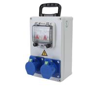 BAFOVY Scatola Porta Prese Industriale Portatile, Materiale ABS PC Resistente Agli Urti, Ignifugo, Antiruggine, con Grado di impermeabilità IP44 67 e Design della Cerniera con Fibbia,