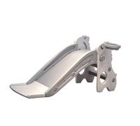 BAFOVY Scivolo per Bambini da Interno, Scivolo per Bambini Multifunzionale Pieghevole Stabile con Canestro da Basket, per Parco Giochi Domestico (Bianco Grigio)