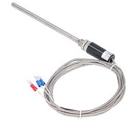 BAFOVY Sensore di Temperatura Sonda Sensore Pt100 Impermeabile 150mm 2000mm Piombo Punta con Messa a Terra in Acciaio Inossidabile Gamma da 392 a 842F per Controller PID Misurazione di Liquidi