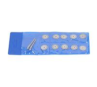 BAFOVY Set di Dischi da Taglio Diamantati Mola Diamantata Sintetica 10 Pezzi Dischi Rotondi Sottili con Aste per Utensili Rotanti Taglio Rettifica Levigatura Legno Metallo Pietra Vetro Plastica (16mm)