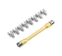 BAFOVY Set Universale di Chiavi per Raggi, Chiave per Raggi della Ruota, Utensile per 5,0-6,8 Mm in Lega di Alluminio, Punta in Acciaio Legato Trattato Termicamente per