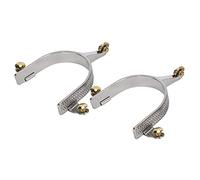 BAFOVY Speroni in Corda, Speroni da Cavallo in Acciaio Inossidabile con Ingranaggio in Ottone da Uomo, da Equitazione Durevoli da 8,5 Cm per Allenamento e Competizione