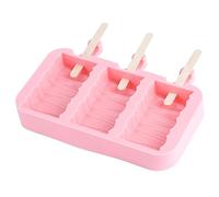 BAFOVY Stampo per Gelato Stampo in Silicone 3 Forme di Coniglio con Coperchio e 50 Bastoncini Antiaderente Flessibile Riutilizzabile per Gelato per Bambini Famiglia Dolcetti Congelati Fai-da-te (3