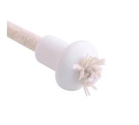 BAFOVY Stoppino per Lampada a Olio per Bottiglia di Vino con Torcia in Ceramica, Stoppino in Cherosene Resistente al Calore da 7 Pezzi per Lampade a Candela Fai-da-Te, Finitura Smaltata Bianca, Filo