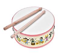 BAFOVY Tamburo Portatile in Legno, Bellissimo Design, Divertimento Musicale, Ritmo Freedom Drum a Mano per Feste e Giochi per Bambini con Spalla, Canto o Accompagnamento da Ballo