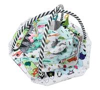 BAFOVY Tappetino da Gioco per Bambini, Palestra da Gioco Pieghevole Portatile Morbida con 6 Giocattoli Rimovibili per lo Sviluppo Sensoriale, L'educazione Precoce e le attività Sul (BB037)