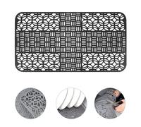 BAFOVY Tappetino per Lavello in Silicone Confezione da 2 Tappetini per Lavello da Resistenti Al Calore (BLACK)