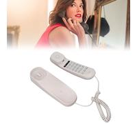BAFOVY Telefono con Filo Montabile a Parete con Volume Regolabile, Suono Chiaro, Multifunzione, per Casa, Hotel, Ufficio (WHITE)
