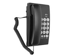 BAFOVY Telefono Fisso Tradizionale Telefono con Filo, da Tavolo in ABS con Pulsanti Grandi per Casa, Ufficio e Hotel, Funzione di Silenziamento per la Ricomposizione 'ultima Chiamata KX-T504 (BLACK)