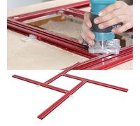 BAFOVY Template Router Regolabile, Lega di Alluminio 800mm Telaio Quadrato Regolabile Multifunzionale Guide Router con Doppie Scale di Misura, per Progetti di Falegnameria
