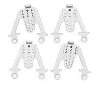 BAFOVY Torri Ammortizzatrici 4 Pezzi per Auto RC SCX10, Materiale Metallico, Riducono Le Vibrazioni, Installazione Semplice per Modelli in Scala 1/10 (Silver)