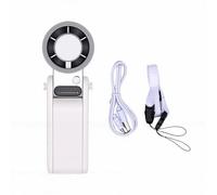 BAFOVY Ventilatore a Mano Pieghevole, Portatile a 3 Pieghe, Ricaricabile Tramite USB, 199 Livelli Ad Alta velocità, Autonomia della Batteria di 8 Ore, Raffreddamento con Ghiaccio, (WHITE)